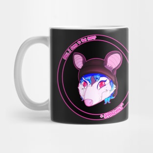 Garbage the Opossum “Will I come to your party?” Sticker Mug